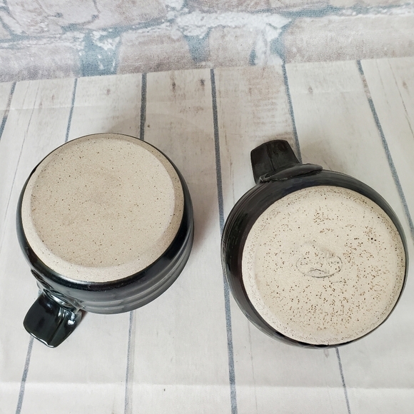 Handcrafted Studio Pottery Handled Soup Bowls Multicolored Glaze Set of 2 - Picture 15 of 16